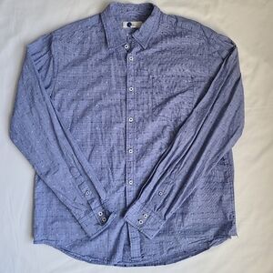 Boden Blue Embroiderd Regular Fit Button Down Shirt